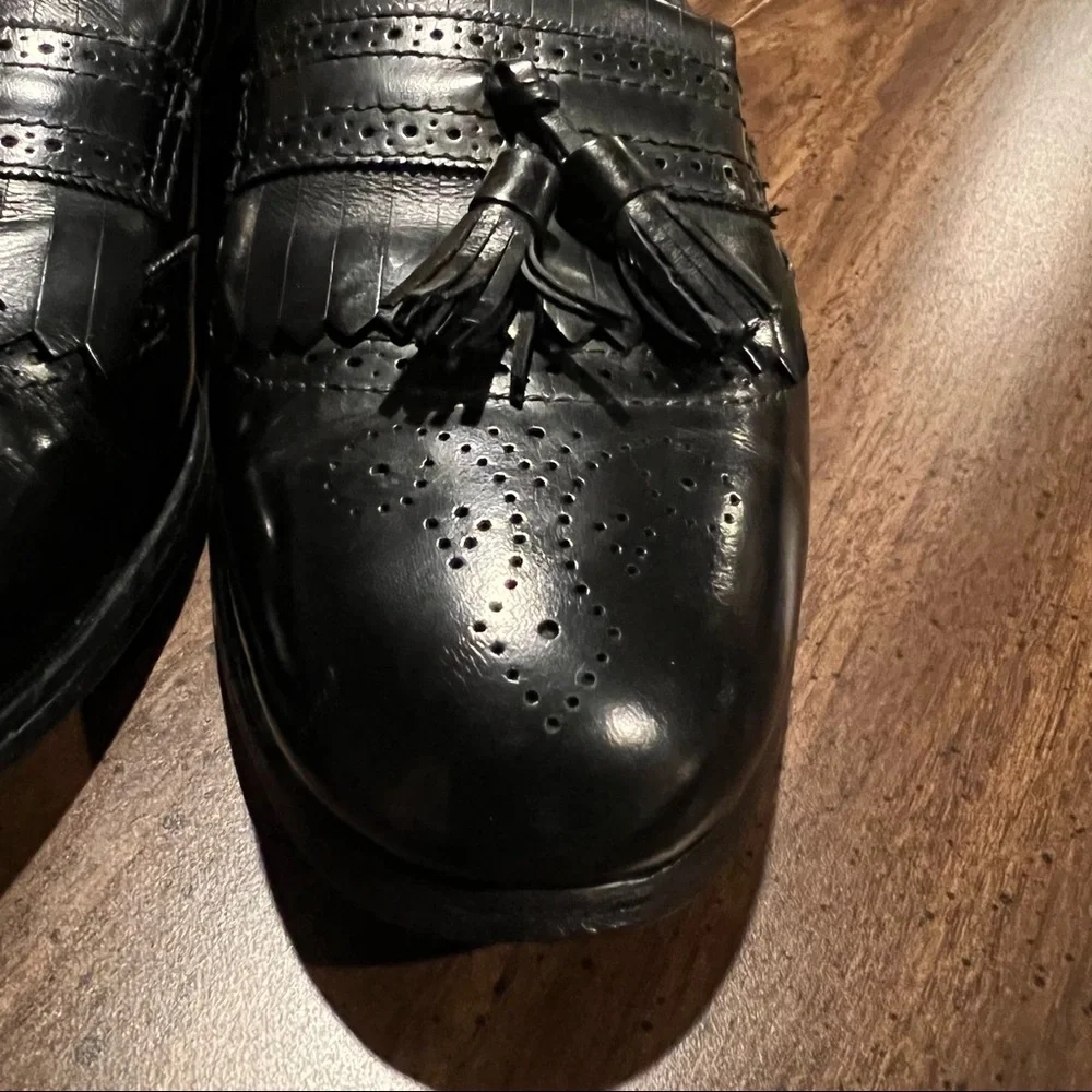 Allen Edmonds Men’s Bridgerton Tassel Loafer Kiltie Black Leather 10 - Picture 6 of 14